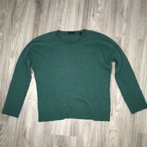 ATM Cashmere V Neck Green Women's Sweater Womens M